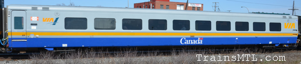 Passenger car VIA 3462 right side / Wagon de passager VIA 3462 coté droit